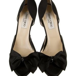 Jimmy Choo Bow Accents D'orsay Pumps sz 39.5 (US 9.5)